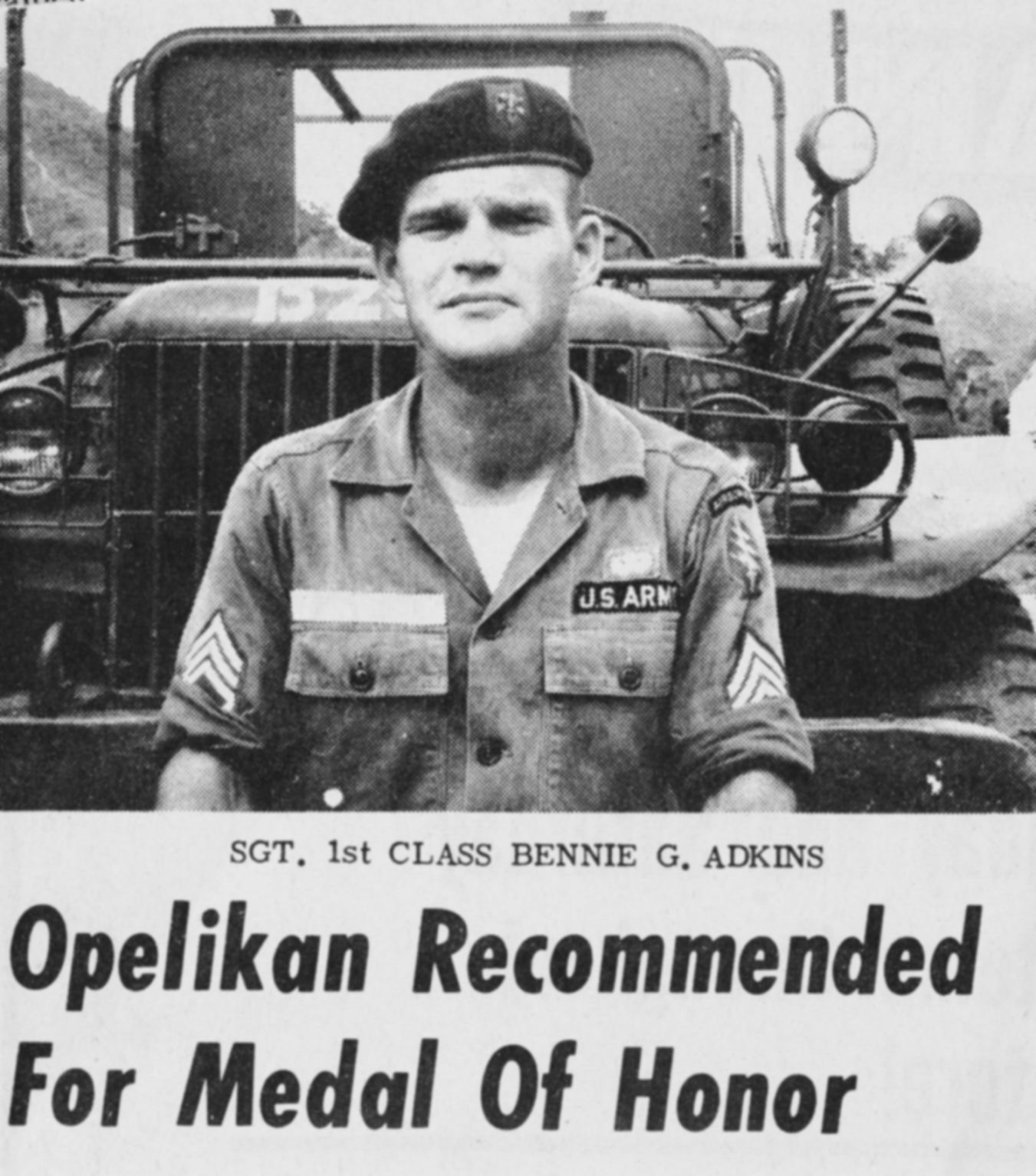 Retired Army Command Sgt. Maj. Bennie Adkins